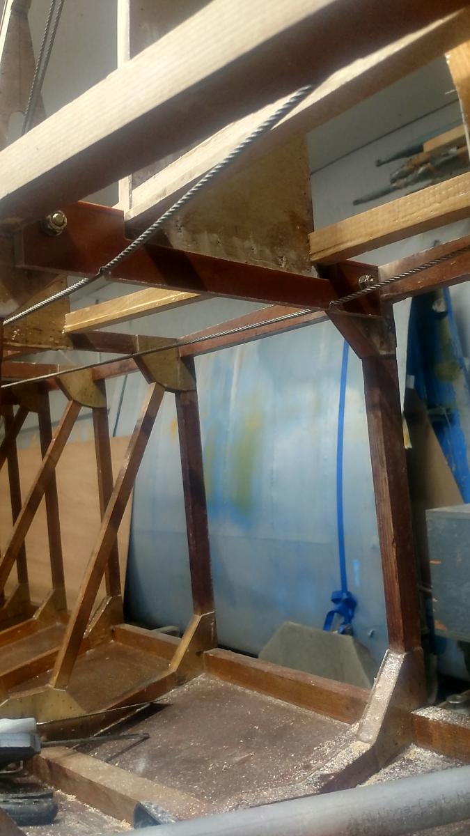 Rudder cable work